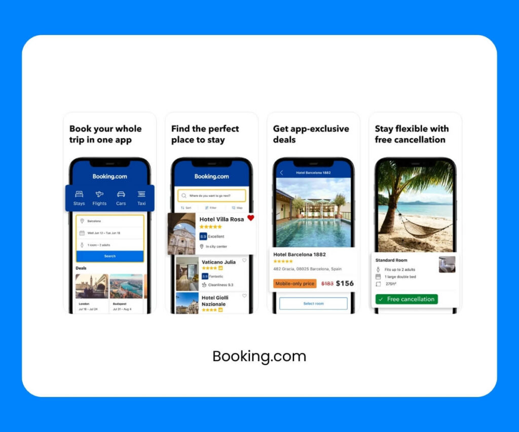best europe travel apps Booking