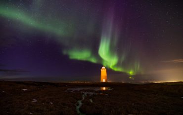 northern lights from reykjavik